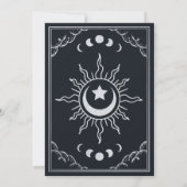 Zilveren Tarot Witchy Sweet 16 Verjaardagsfeest Kaart (Achterkant)