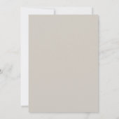 Zilveren Taupe Blad Bruiloft Kaart (Achterkant)