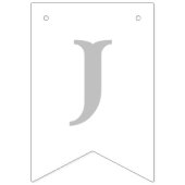 Zilveren tekst en initialen, magenta harten op wit vlaggetjes (Tweede vlag)