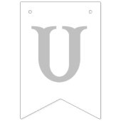 Zilveren tekst en initialen, magenta harten op wit vlaggetjes (Derde vlag)