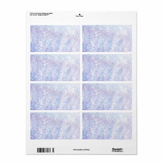 Zilveren textuur Glitter Etiket (Full Sheet)