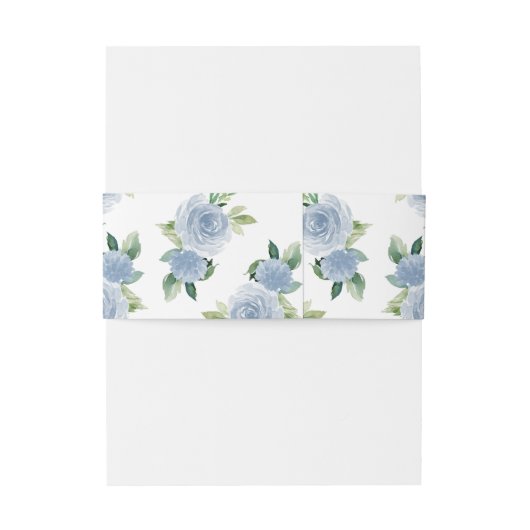 Zilveren Tiara Lichtblauw Bloemen Quinceanera Uitnodigingen Wikkel (Achterkant Voorbeeld)