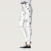 Zilveren tinten sterren leggings (Links)