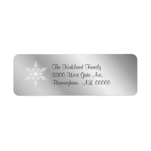 Zilveren Toon Adresetiketten Etiket (Voorkant)