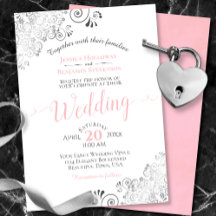 Zilveren Touches Elegant Roze & Grijs op Witte Tro