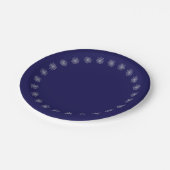 Zilveren tranen papieren bordje (Gekanteld)