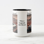 Zilveren Trans Am Style Classic Car Tweekleurige Koffiemok (Center)