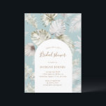 Zilveren Tropische Foliage Bridal Douche Uitnodigi Kaart<br><div class="desc">Ons "Romantic Tropical Garden" collectie is voorzien van faux gouden en zilveren folie bladeren op verschillende achtergrondkleuren waaruit u kunt kiezen. Elegant en luxe, dit collectie is klaar voor het hele jaar door feesten. Controleer onze winkel voor meer items van dit collectie en neem contact met ons op via chat...</div>