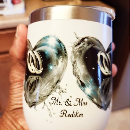 Zilveren Trouwband Van Liefde In Crystal Heart