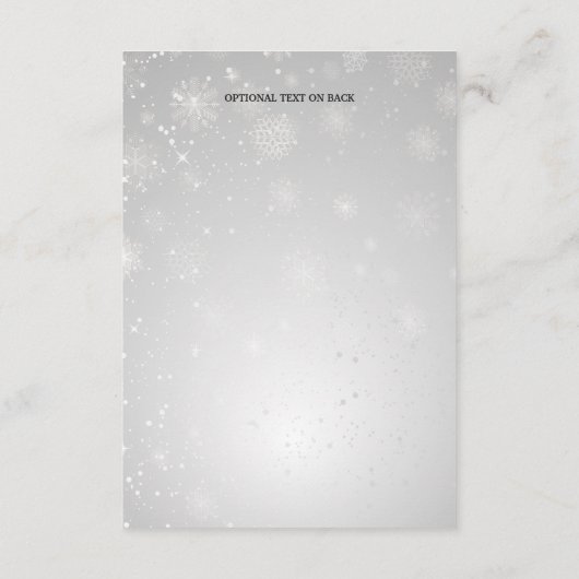 Zilveren trouwdetails kaart met koninklijk blauwe  (Achterkant)