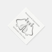 Zilveren Trouwservetten met Bellen en Lint Servet (Hoek)