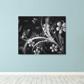 zilveren tuin canvas afdruk (Insitu (Houten vloer))