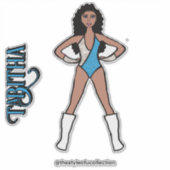 Zilveren & Turquoise danser #2 Sticker (Voorkant)