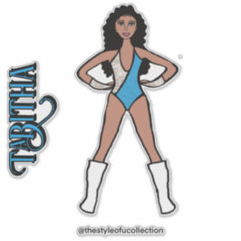 Zilveren & Turquoise danser #2 Sticker