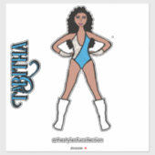 Zilveren & Turquoise danser #2 Sticker (Vel)