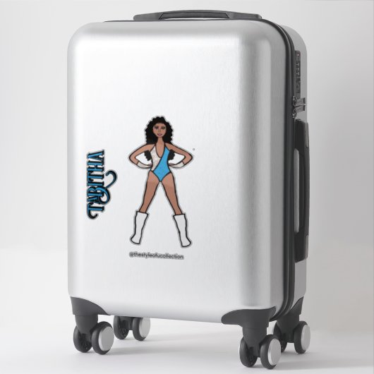 Zilveren & Turquoise danser #2 Sticker (Koffer)