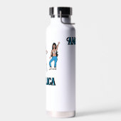 Zilveren Turquoise danser #2 Waterfles (Links)