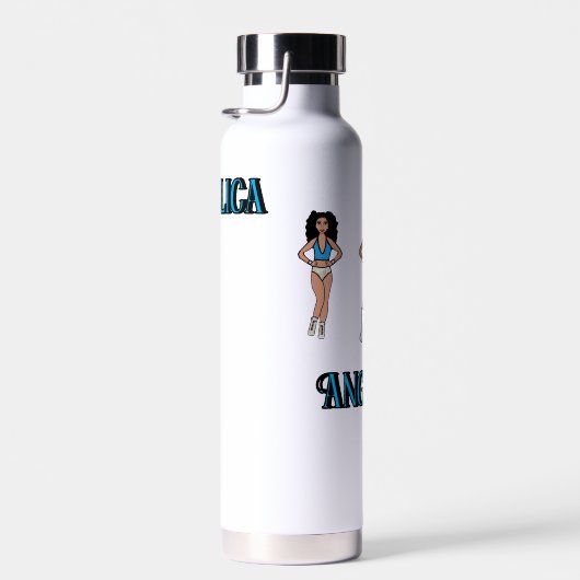 Zilveren Turquoise danser #2 Waterfles (Rechts)