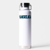 Zilveren Turquoise danser #2 Waterfles (Achterkant)