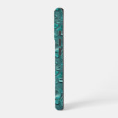 Zilveren Turquoise Faux Tooled Leather Cowgirl iPhone Hoesje (Linkerkant)