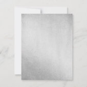 Zilveren Tuxedo Strik Das Verlovingsfeest Uitnodig Kaart (Achterkant)