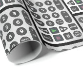 zilveren tv afstandsbediening cadeaupapier (Rol Hoek)