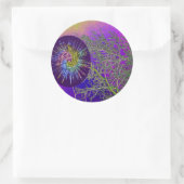 Zilveren Tweeks n Holy Paarse Roving Star Ronde Sticker (Tas)