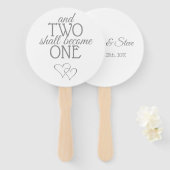 Zilveren Two Become One Trouwset van Waaier (Voorkant en achterkant)
