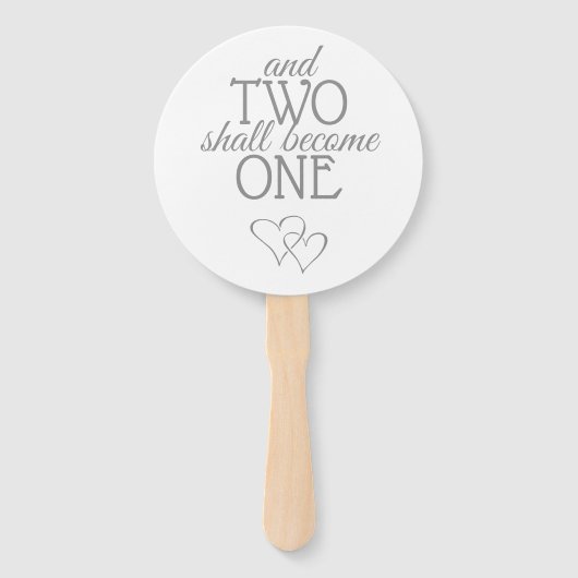 Zilveren Two Become One Trouwset van Waaier (Voorkant)