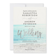 Zilveren typografie strand foto bruiloft