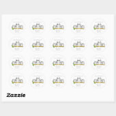 Zilveren Uilen Ontwerp Ex-Libris Ronde Sticker (Vel)