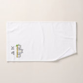 Zilveren Uilen Ontwerp met Initialen Bad Handdoek (Handdoek)