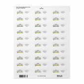 Zilveren Uilen Ontwerp Retouradres Etiket (Full Sheet)