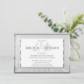 Zilveren uitnodiging 25-jarig huwelijksjubileum (Staand voorkant)