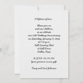 Zilveren uitnodiging voor 25-jarig huwelijksjubile (Achterkant)