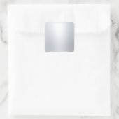 Zilveren uitstraling Blank sjabloon Elegant Modern Vierkante Sticker (Tas)