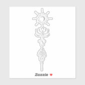 Zilveren Unalome Groep Sticker (Vel)