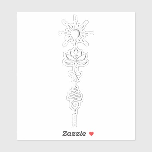 Zilveren Unalome Groep Sticker (Vel)