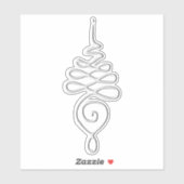 Zilveren Unalome Sticker (Vel)