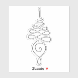 Zilveren Unalome Sticker