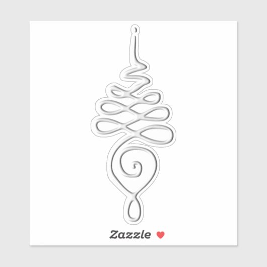 Zilveren Unalome  Sticker (Vel)