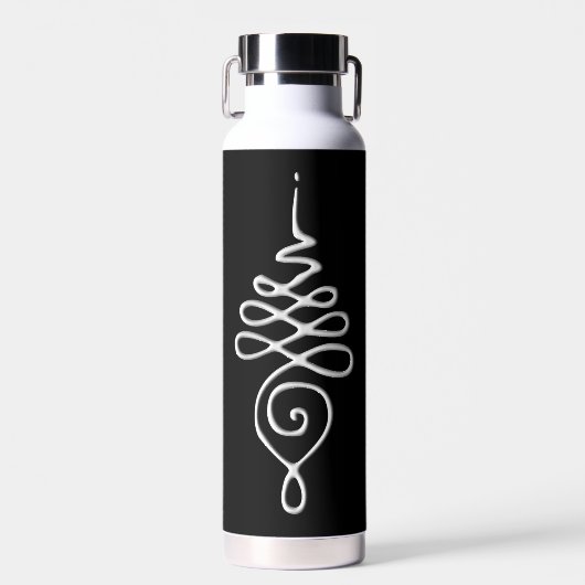 Zilveren Unalome  Waterfles (Voorkant)