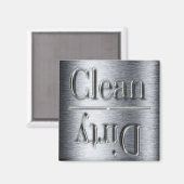 zilveren vaatwasmachine magneet (Voorkant / Achterkant)