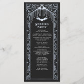 Zilveren Vampier Kathedraal Gotische bruiloft Programmakaart (Achterkant)