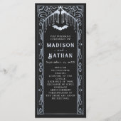 Zilveren Vampier Kathedraal Gotische bruiloft Programmakaart (Voorkant)