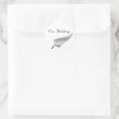 Zilveren varen bruiloft envelop zegel (Tas)