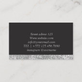 Zilveren verf druppelen smeltende inkt splash visitekaartje (Achterkant)