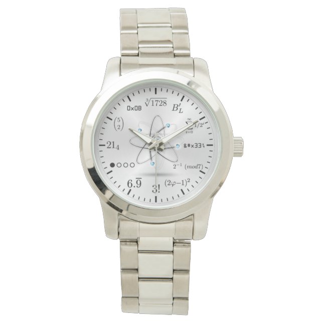 zilveren vergelijkingen armband horloge (Voorkant)