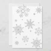 Zilveren verjaardagsuitnodiging winter wonderland  kaart (Achterkant)