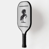 Zilveren Versierde Equestrian Pickleball Paddle (Links)